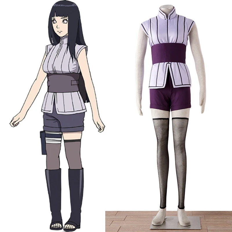 Naruto fanoušci nosí dívky cosplay oblečení pro kostýmy Hyuga Hinata ženy pro NARUTO THE FILM THE LAST doprava zdarma