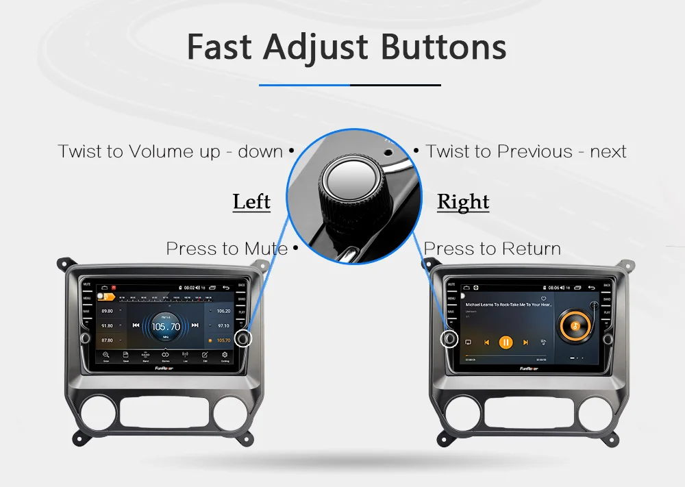 Discount Funrover 8 cores android 9.0 2 din car dvd player For Chevrolet Silverado 2014-2019 stereo multimedia radio gps navigation navi 4