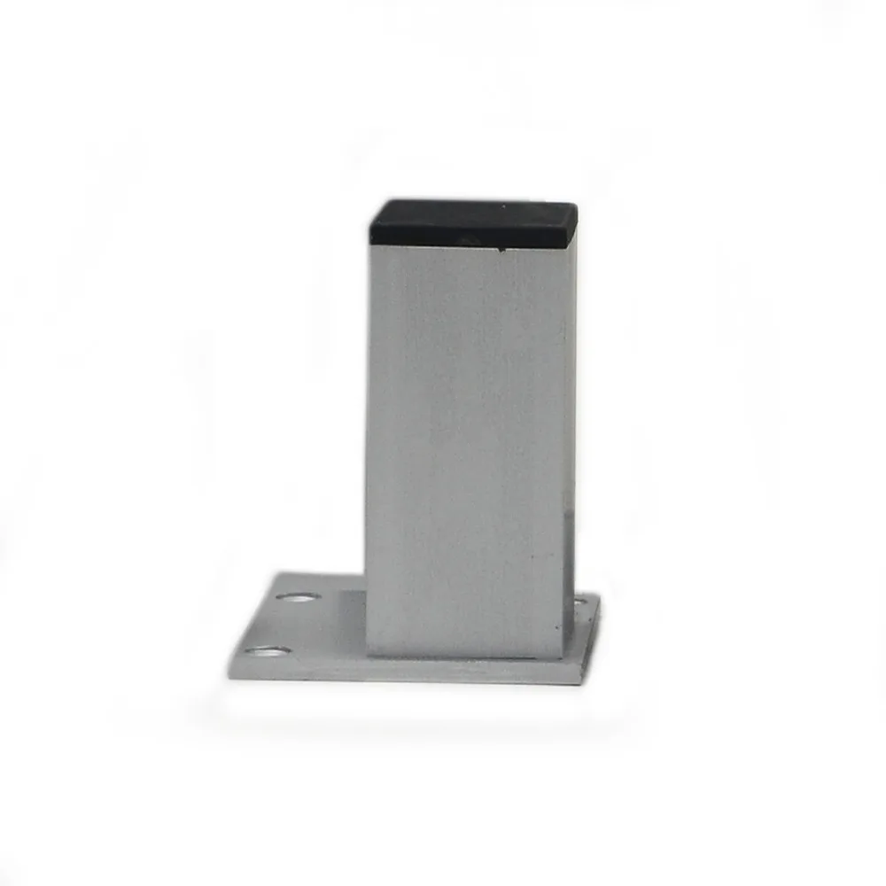 

4pcs 10cm Aluminum Cabinet Feet Table Metal Furniture Legs Square Stand Base with Screws