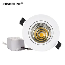 Мини 3W 5W 10W COB светодиодный вниз светильник с регулируемой яркостью, встраиваемый светильник Точечный светильник лучшее для потолка для дома и офиса отель 110V 220V