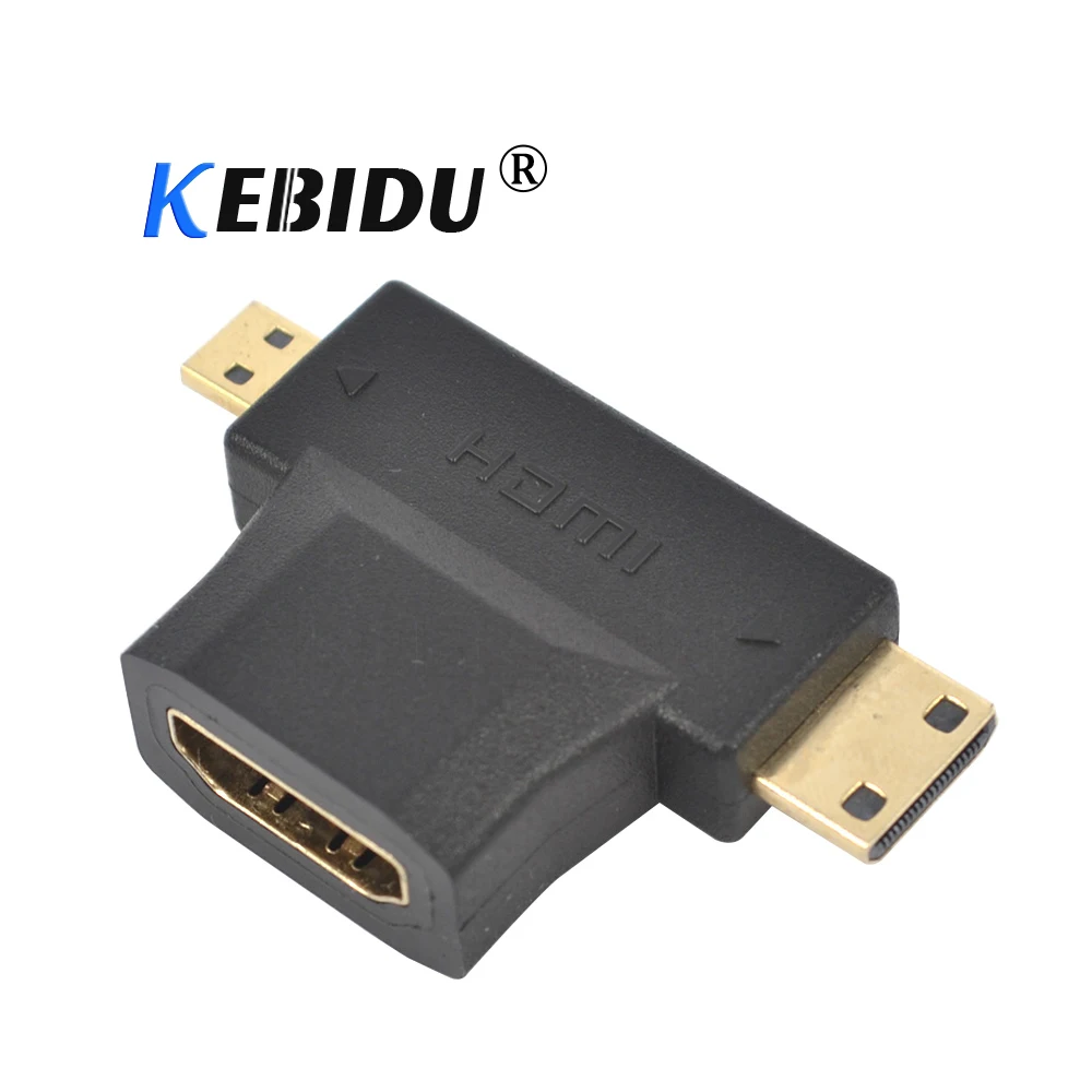 

kebidu Micro HDMI Female to Female Connector Extender Cable Extension 90 degree Rotation Adapter Converter for XBOX 360 HD TV