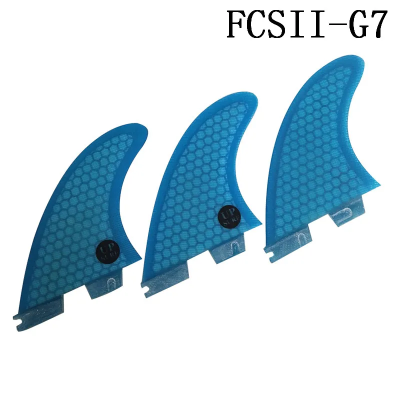

FCS2 G7 Surfboard Fins Blue 3pcs/set Blue Tri-Set Honeycomb Fins FCSII Fin Surf Quilhas