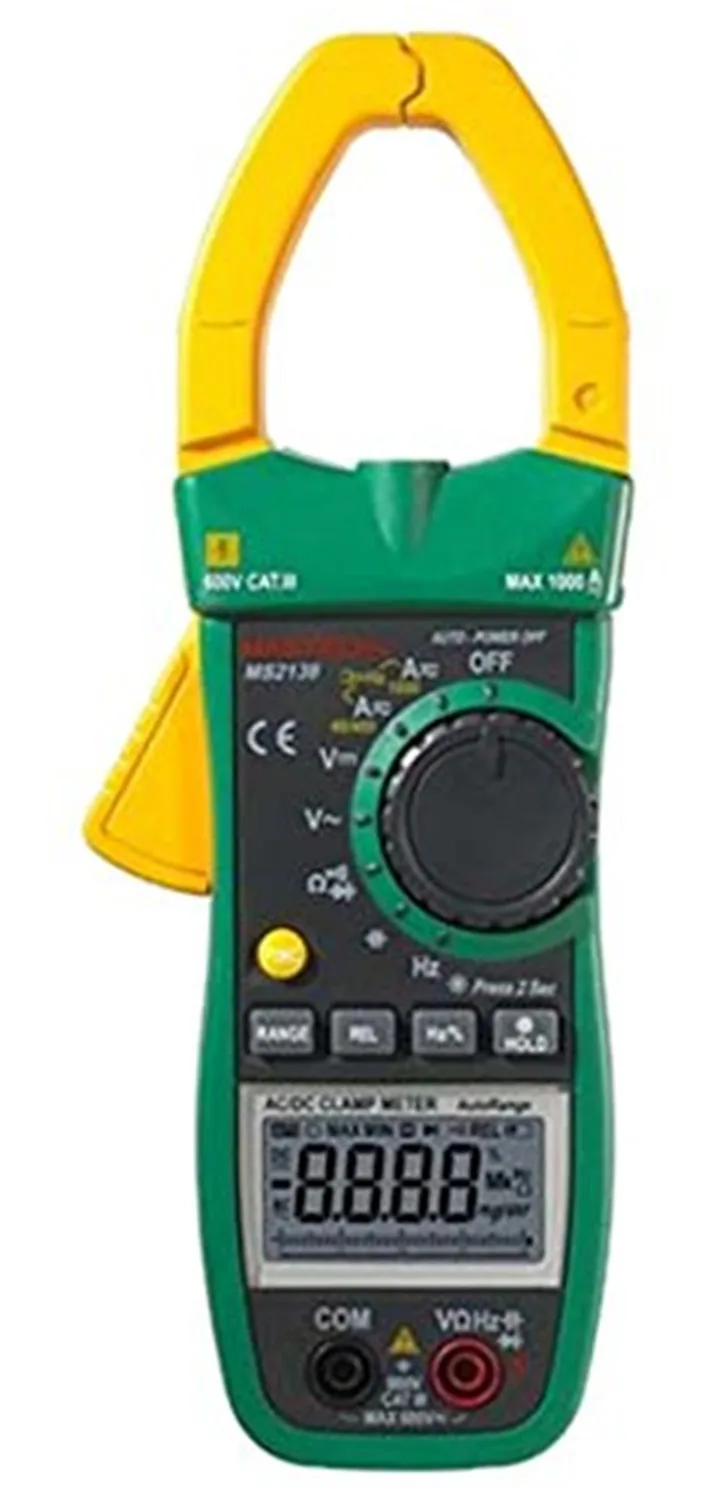 

MASTECH MS2138 AC/DC Clamp Meter Digital Multimeter 4000 Counts 1000A Electrical Current Voltage Tester with High Performance