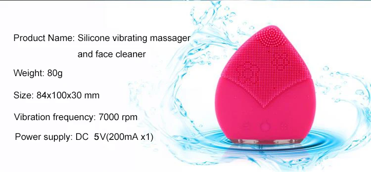 EveryLady silicone vibrating facial cleaning massager