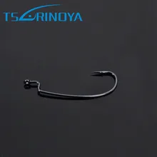 TSURINOYA 20 шт. рыболовный крючок для мягких наживок черный никель узкий червь приманки Крючки и рыболовные принадлежности Anzol Para Pesca снасти