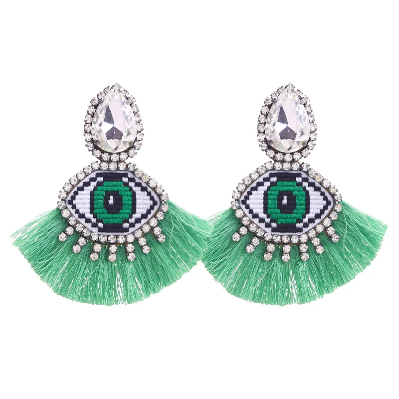 2019 Luxury Watermelon String Beads Dangle Earrings For Women Girl Wedding Bohemian Cute Statement Earrings Jewelry (1)