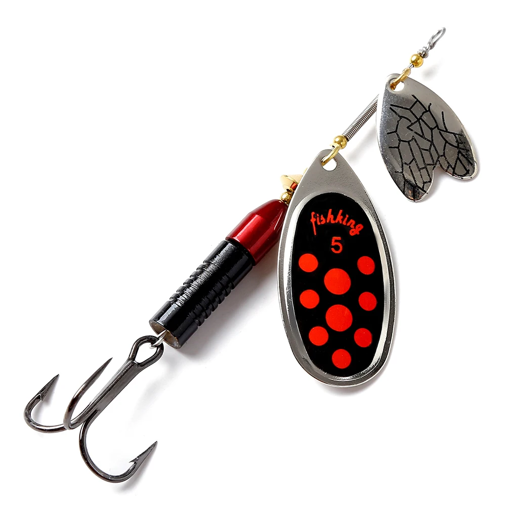 

1pc Fishing Lures 22g/12cm Double Metal Spinner Spoon Long Cast Hard Baits with Carbon Steel Treble Hook Pike Fishing Tackle