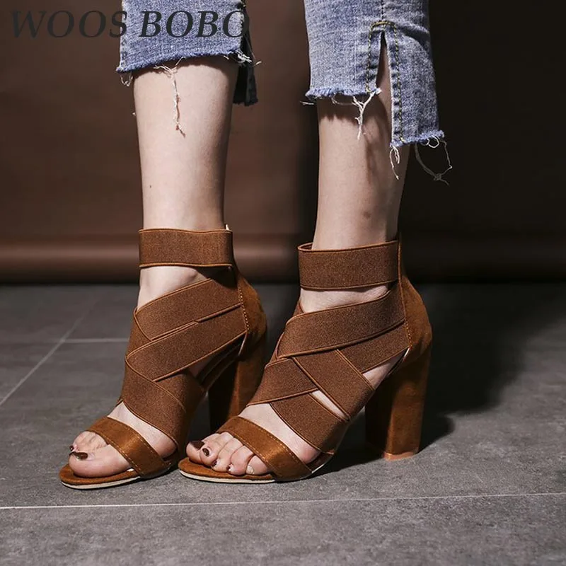 

BOBO Open Toe Sexy Women High Heel Shoes Large Size Fashion High Heel Sandals European and American style Summer Sandals 2019