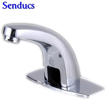

Free shipping fashion bathroom sensor faucet with top quality polished chrome automatic basin sink faucet for single cold faucet