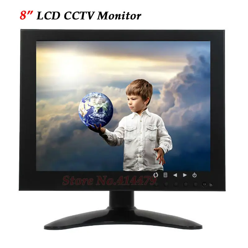 Professional 8 inch Color LCD CCTV Surveillance Monitor VGA BNC AV Video input For Home Security Camera Metal Case Professional 8 inch Color LCD CCTV Surveillance Monitor VGA BNC AV Video input For Home Security Camera Metal Case