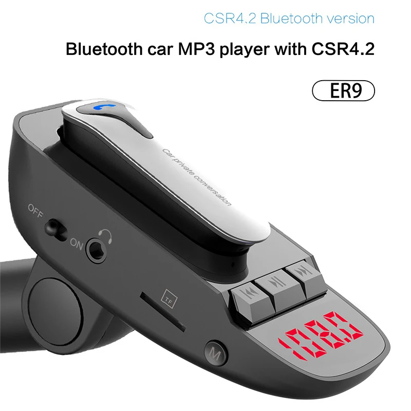 Беспроводной автомобильный Bluetooth fm-передатчик Mp3 радио адаптер. Автомобильное зарядное устройство Usb