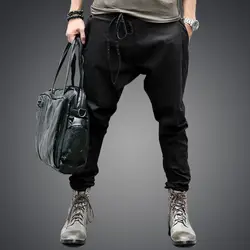 2017 мужские хлопковые повседневные джоггеры брюки мужские однотонные шаровары мужские модные хип-хоп новые дышащие удобные длинные брюки