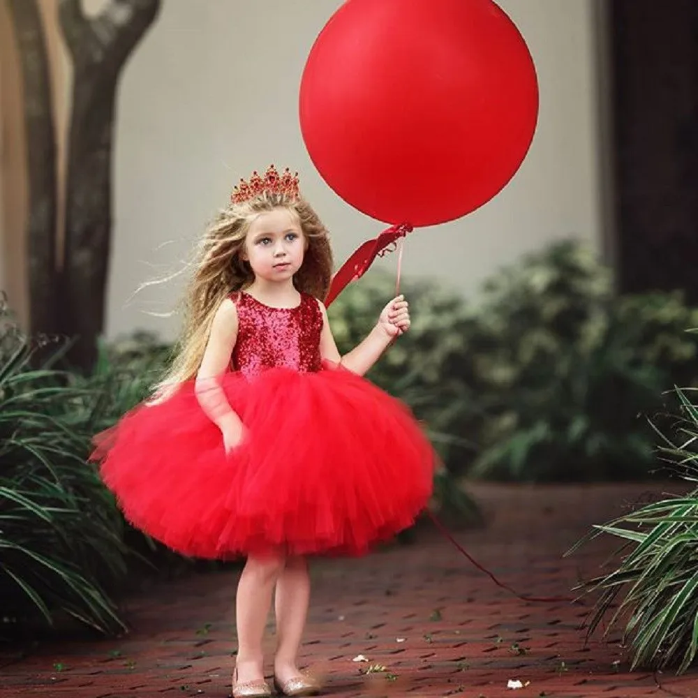 

Toddler Kids Baby Girl Heart Sequins Party Princess Tutu Tulle Dress Outfits Christening Gown Baby Jurk