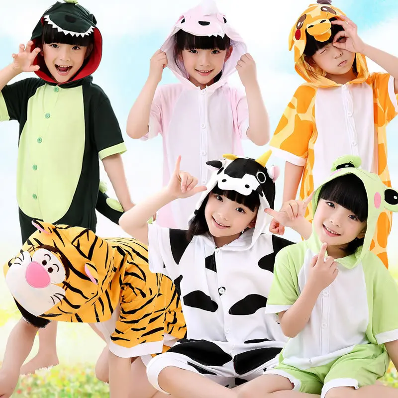 Summer-Animal-Anime-Stitch-Pikachu-Minions-dinosaur-Cosplay-Costume-Pajama-halloween-Boy-Girl-Pyjama-Onesie-Kids