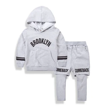 

New 2018 Spring Autumn Baby Boys Clothing Sets Fashion Letter Pattern Children Sets Cotton Winter Hoodie + Pants 2pcs Kids Suits