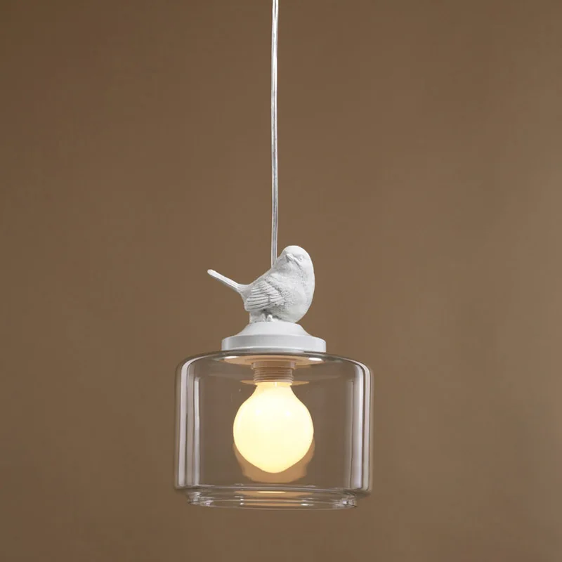 Modern-Dining-Room-Kitchen-Restautant-Pendant-Lighting-Novelty-Resin-Bird-Glass-Lampshade-White-Iron-Decor-Lamp