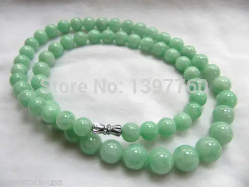 

Miss charm Jew.225 Certified Natural A Grade Jade Jadeite 9mm beaded Necklace
