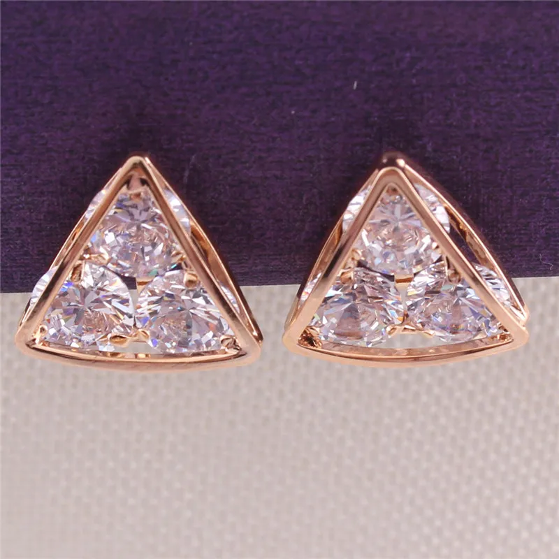 gold plated cubic zirconia earrings  (2)
