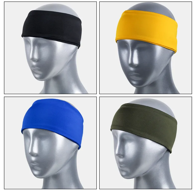 9 см Широкий Sweatband дышащие спортивные повязки для волос чистый цвет головная повязка высокой эластичности, для бега фитнес тренажерный зал Йога повязка для волос для мужчин и женщин