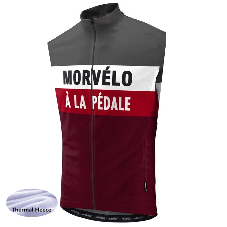 

Morvelo Winter Thermal thermal sleeveless Cycling Vest Men Warm Fleece Cycling jerseys/ Bicycle Bike Clothing / Gilet ciclismo