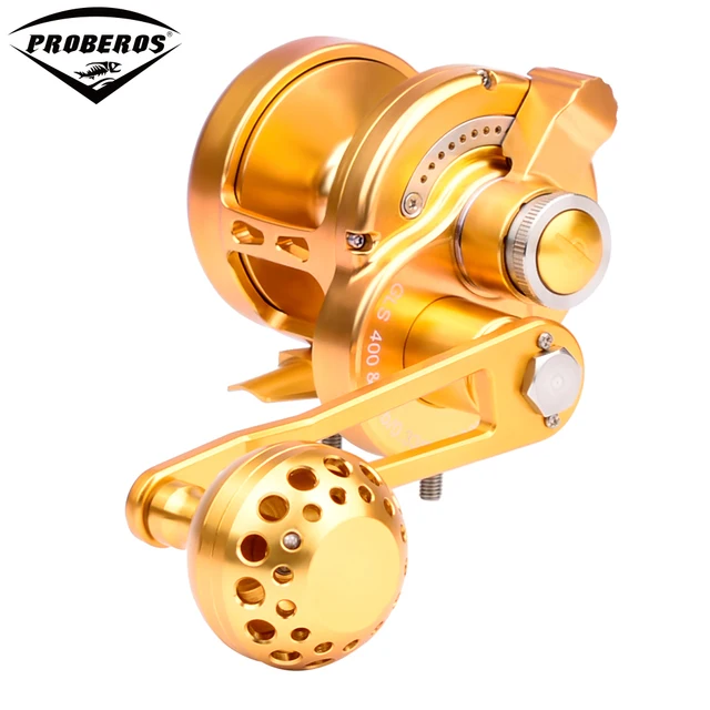 Best Price PRO BEROS Aluminum CNC Machined 200-500 Fishing Reel (Left-Hand) Max Drag 14kg/16kg/19kg/21kg Jigging Reel Trolling Reels