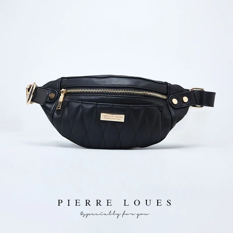 

2018 Pierre Loues Summer New Style Waist Pockets Fashion Wild Shoulder Diagonal Bag Solid Color Personality Packs Forever Young