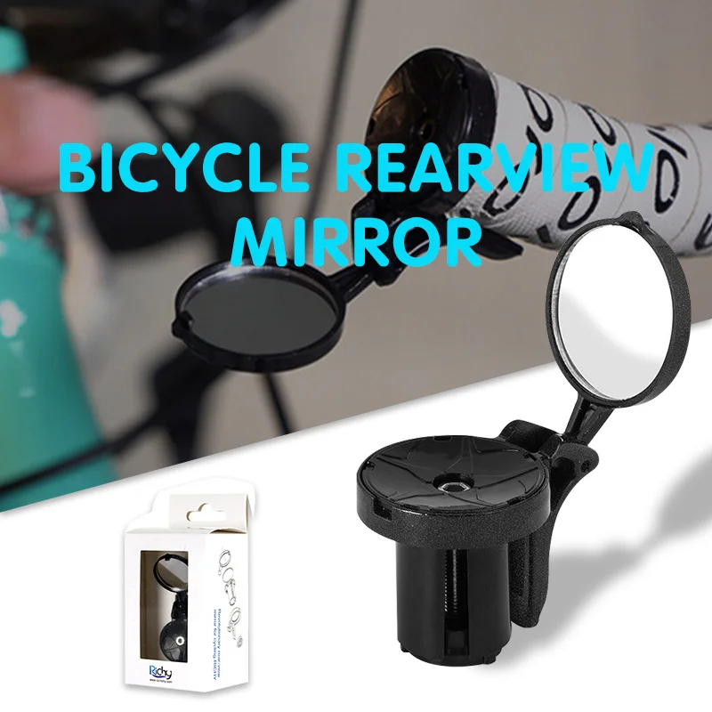 Bicycle Rearview Handlebar Mirror Cycling Rear View MTB Bike Silicone Handle Rearview Mirror for Road Bike Unbreakable Rotatable