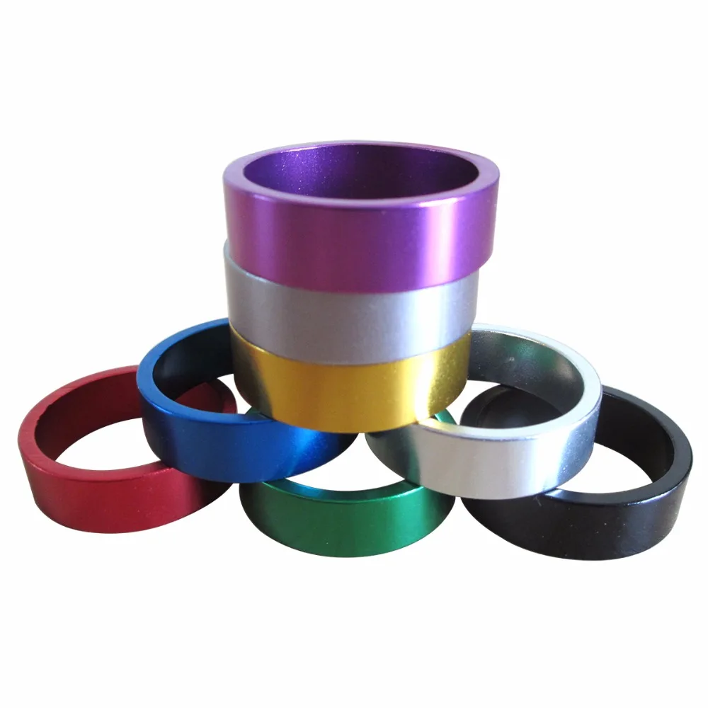 

4Pcs/lot 10mm 1-1/8" Aluminum Alloy Bike Headset Stem Spacer MTB 28.6mm Bicycle Fork Washer Cap Bike Parts For Road Cycle Bikes