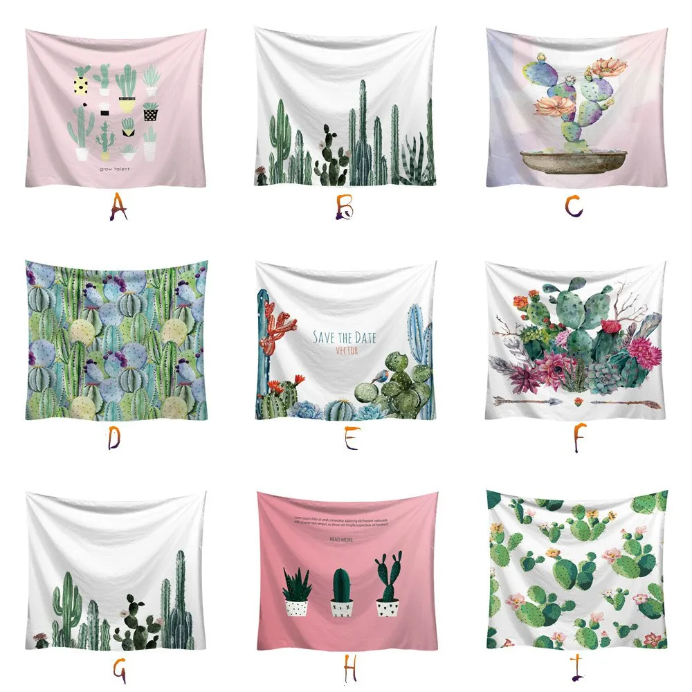 

1pcs Fashion Tapestry Green Cactus Style Decorative Tapestry Home Decor Home Decor Wall Hanging for Living Room hot sale M3