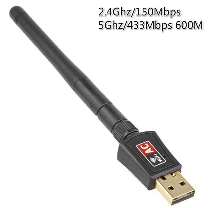 802.11B/G/N/AC Двухдиапазонный 600 Мбит/с RTL8811CU беспроводной USB WiFi адаптер ключ с 2,4G& 5,8G внешняя антенна WiFi для Android