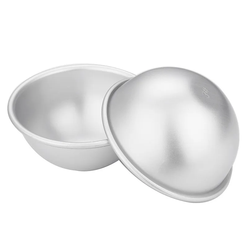 8 шт. 4 набора алюминиевого сплава 4,4/5,5/6,5 см 3D шарики для ванны форма для ванны соль Бомба Форма мяч Сферическая форма DIY аксессуары для купания