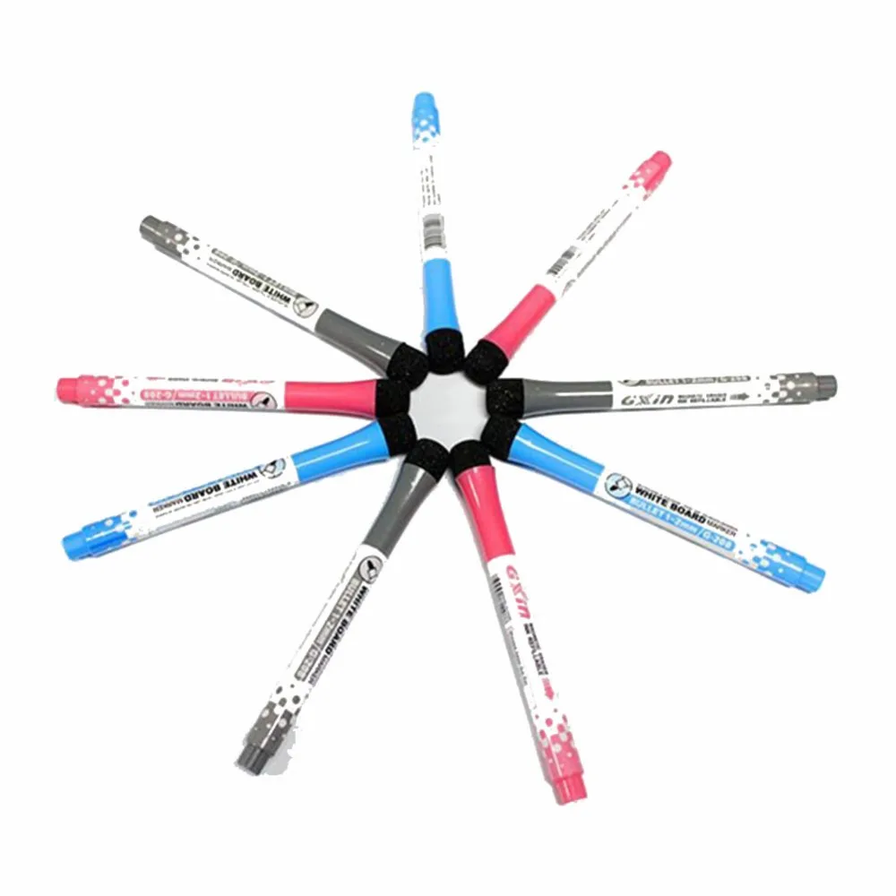 

Magnetic Easy Wipe Marker Pen Non-Toxic Portable Cute WhiteBoard Pen with Eraser Office School Supplies r20