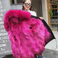 Зимняя куртка женская пуховая куртка меховой пуховик