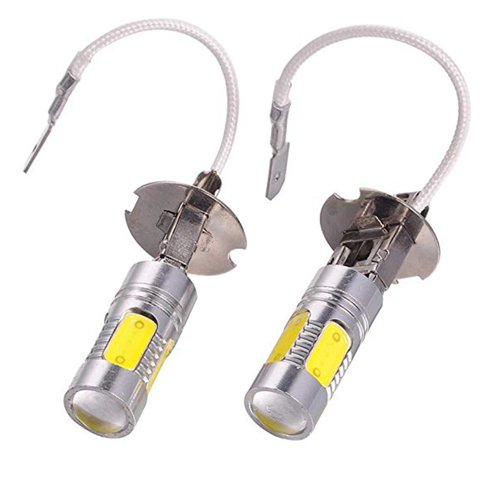 

YSY 2PCS 12V H1 H3 COB 7.5W Auto Fog Lights Led 6500K with LENS Fog Lamps Headlights