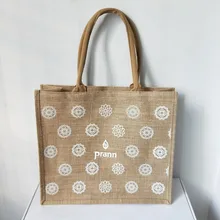 500 шт./лот логотип компании многоразовые складные Hessian хозяйственные сумки из мешковины джутовые продуктовые сумки для рекламы