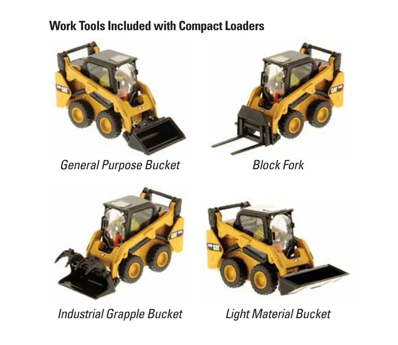 Компактный мини фронтальный погрузчик с котом 242D DM 85525|cat loader|loader catskid loader |