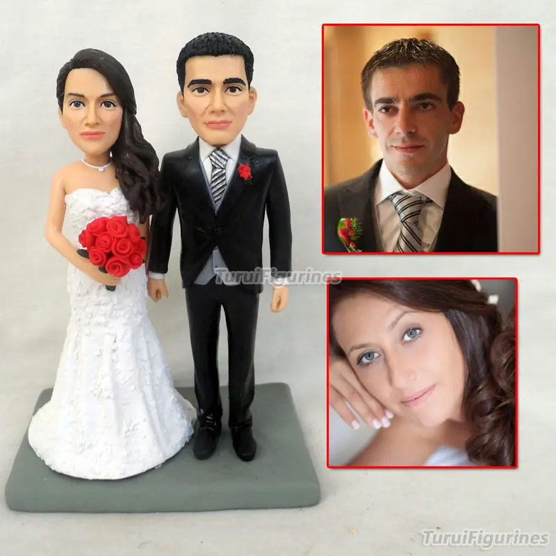 

polymer clay handmade sculpting clay dolls love topper cake miniature christmas figurines mini figurines