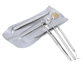 

3 Pcs set Handle Dental Tool Pick Scaler Mirror Set Stainless Steel Teeth Clean