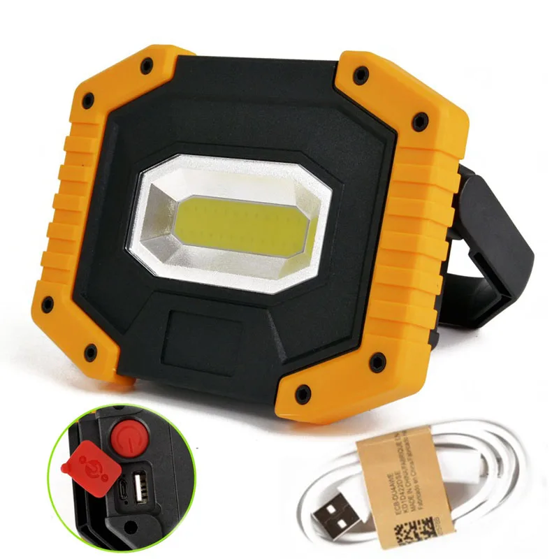 

3 Modes Portable COB Lights USB Rechargeable Led Light High Power Camping Lantern AA/18650 Flashlight for Fishing(NO Battery)