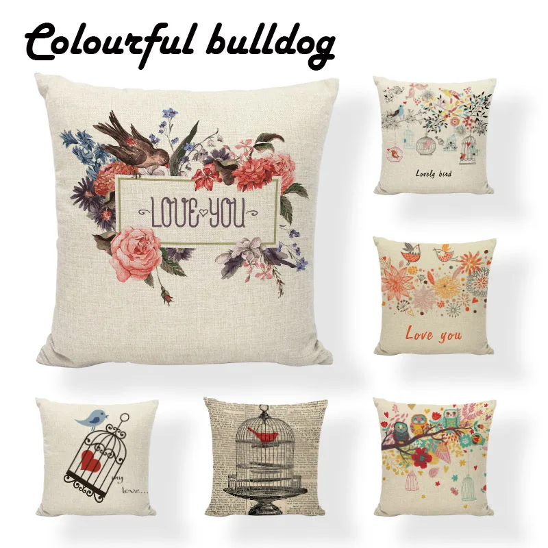 Accent Pillow Sweet Home Newspaper Print Forest Birdcage Cushion Cover Scandinavian Party 18 Houseware Decorative Throw Pillow Accent Pillows Cushion Coverthrow Decorative Pillows Aliexpress