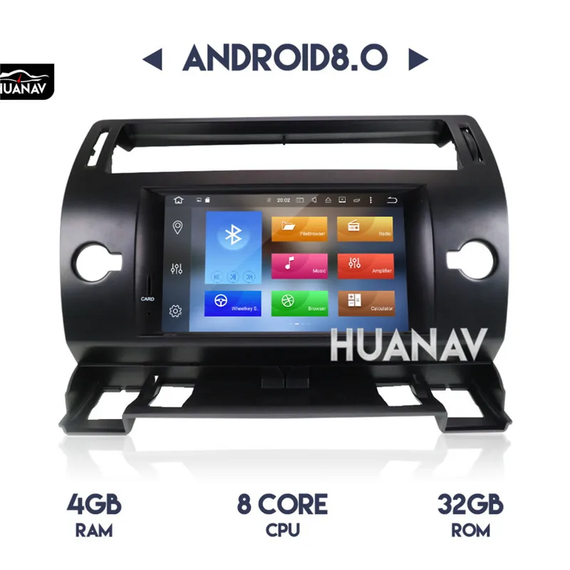 Excellent Car DVD player GPS navigation for Citroen C4/C-Quatre/C-Triumph 2004-2012 GPS HeadUnit  Android8.0 4GB+32GB/Android7.1 2GB+16GB 5