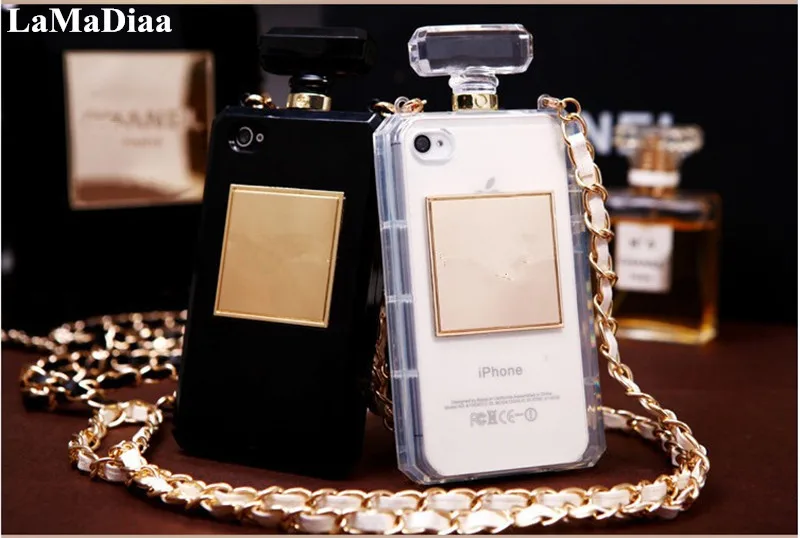 Hot High Puality Perfume Bottle Lanyard Chain TPU Case Handbag Case Cover For iPhone 11 Pro MAX 5S SE 6 6S 7 8 Plus X XR XS Max