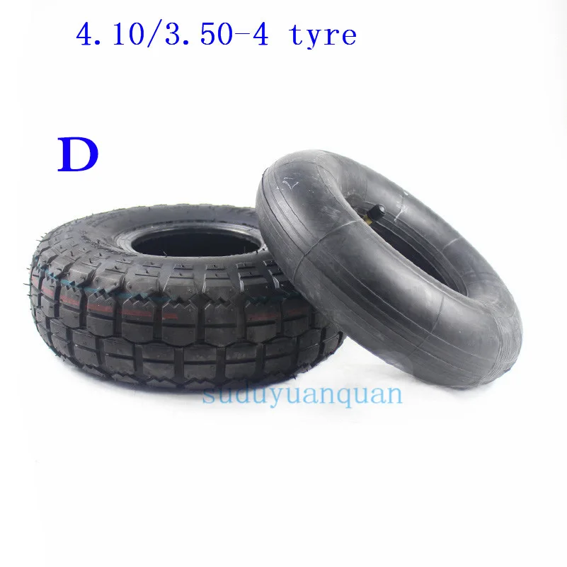 Tyre size 4.10/3.50-4 410-4 350-4 for ATV Quad Go Kart 47cc 49cc Electric Scooter 410/350-4 4.10-4 3.50-4 Wheelbarrow tires - Цвет: tyre D