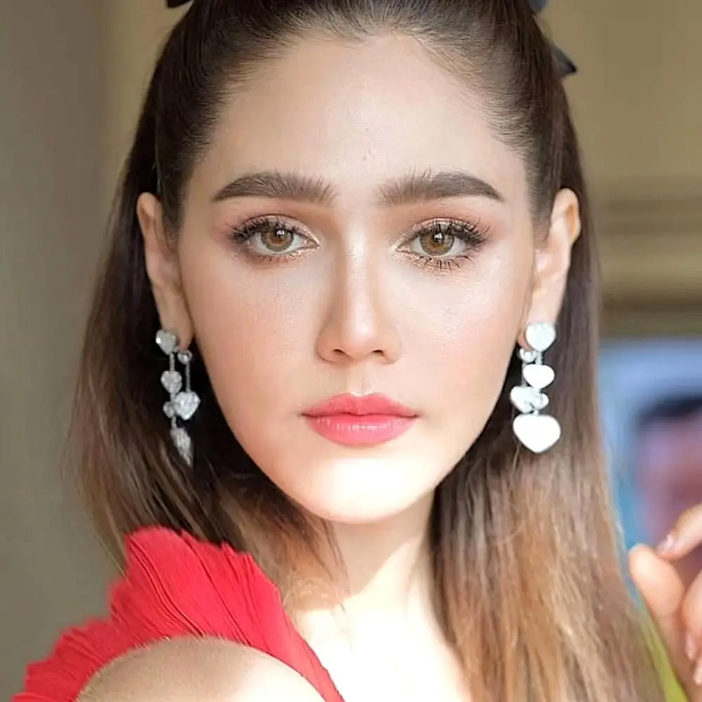 

Gorgeous Shiny Rhinestone Multiple Heart Charms Dangle Earrings For Women Fashion Jewelry Maxi Statement Earrings Accessories