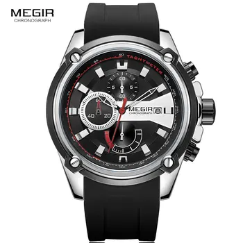 

MEGIR Fashion Watch Men Brand Military Wrist Watches Full Steel Famous Business Men Watch Clock Waterproof Relogio Masculino