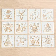 1 шт. DIY ремесло Рождество Layering трафареты для рисунки на стену Скрапбукинг штамп декоративные украшения тисненая картонная открытка шаблон