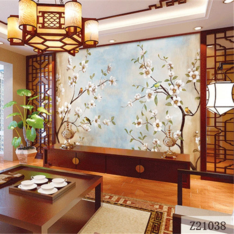

Custom DIY Fabric& Textile Wallcoverings For Walls Jacquard Linen For Living Room Home Decor Wallpaper Flower Bird 3D Print Good