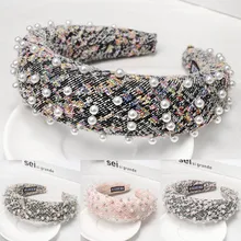 MUQGEW diadema de perlas coreanas para mujeres bisel Simple anudado cabello lazo mujeres diadema de moda accesorios para el cabello niñas(China)