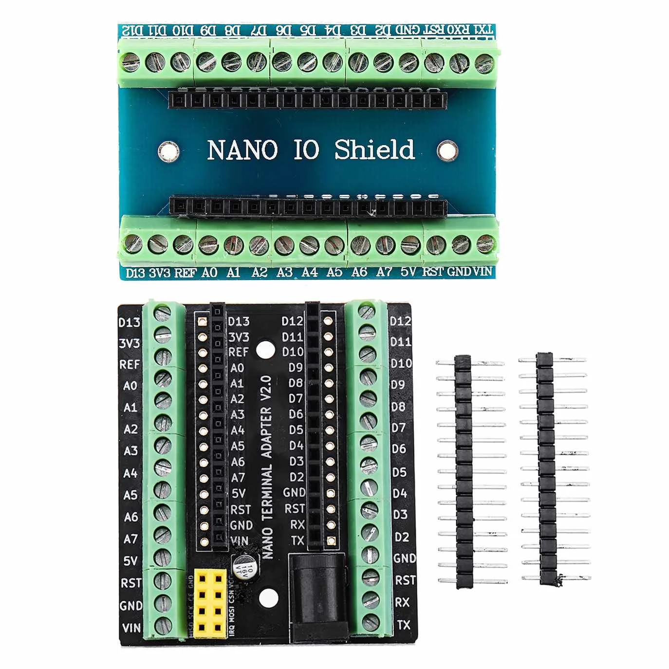 Плата адаптера расширения Nano Terminal для Arduino для Nano V3.0 AVR ATMEGA328P с NRF2401 + интерфейс расширения питания постоянного тока