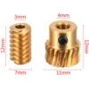 High Hardness Motor Output Brass Worm Wheel Gear Gold Brass Worm Wheel 0.5 Modulus 1:10 Reduction Ratio Gear ► Photo 2/6